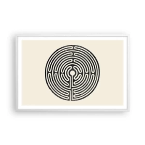 Affiche dans un cadre blanc - Poster - Ordre mystérieux - 91x61 cm