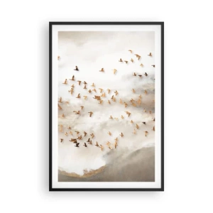 Affiche dans un cadre noir - Poster - Il est l'heure… - 61x91 cm