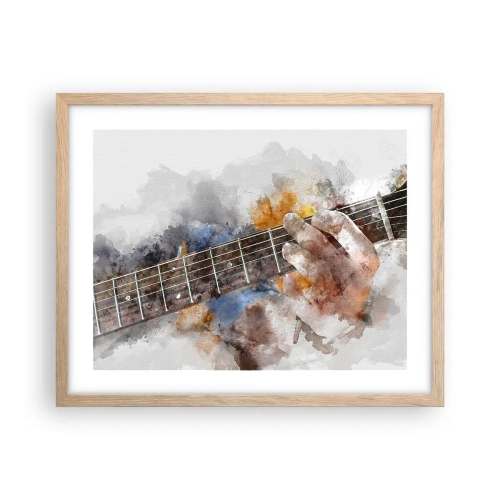 Affiche dans un chêne clair - Poster - La poésie entre les cordes - 50x40 cm