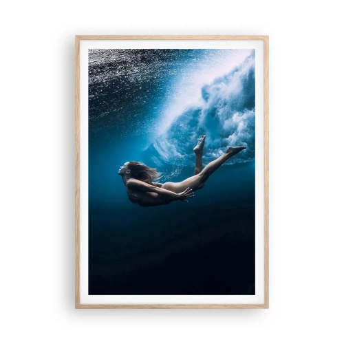 Affiche dans un chêne clair - Poster - Sirène moderne - 70x100 cm