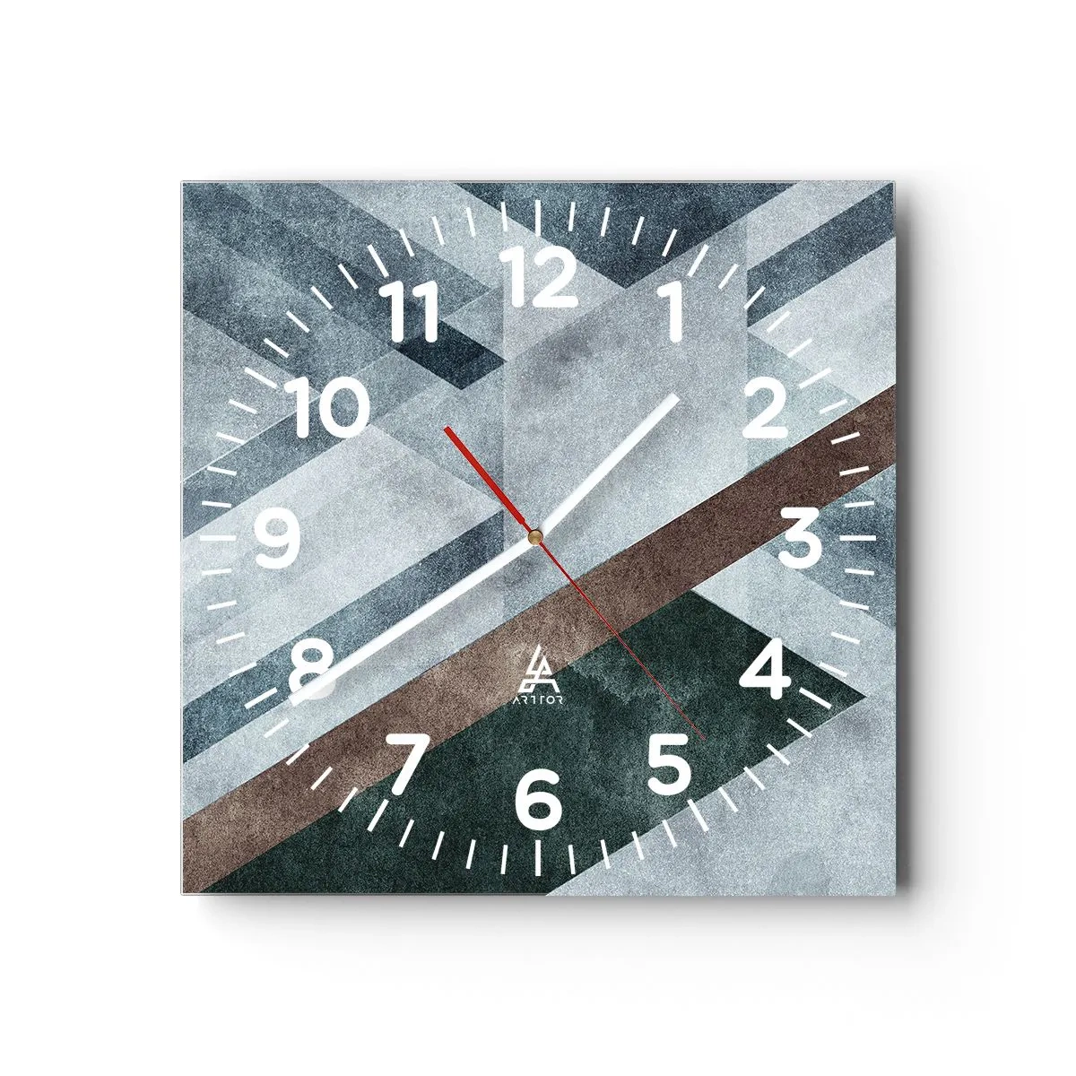 Horloge murale - Pendule murale - Élégance sophistiquée de la géométrie - 30x30 cm