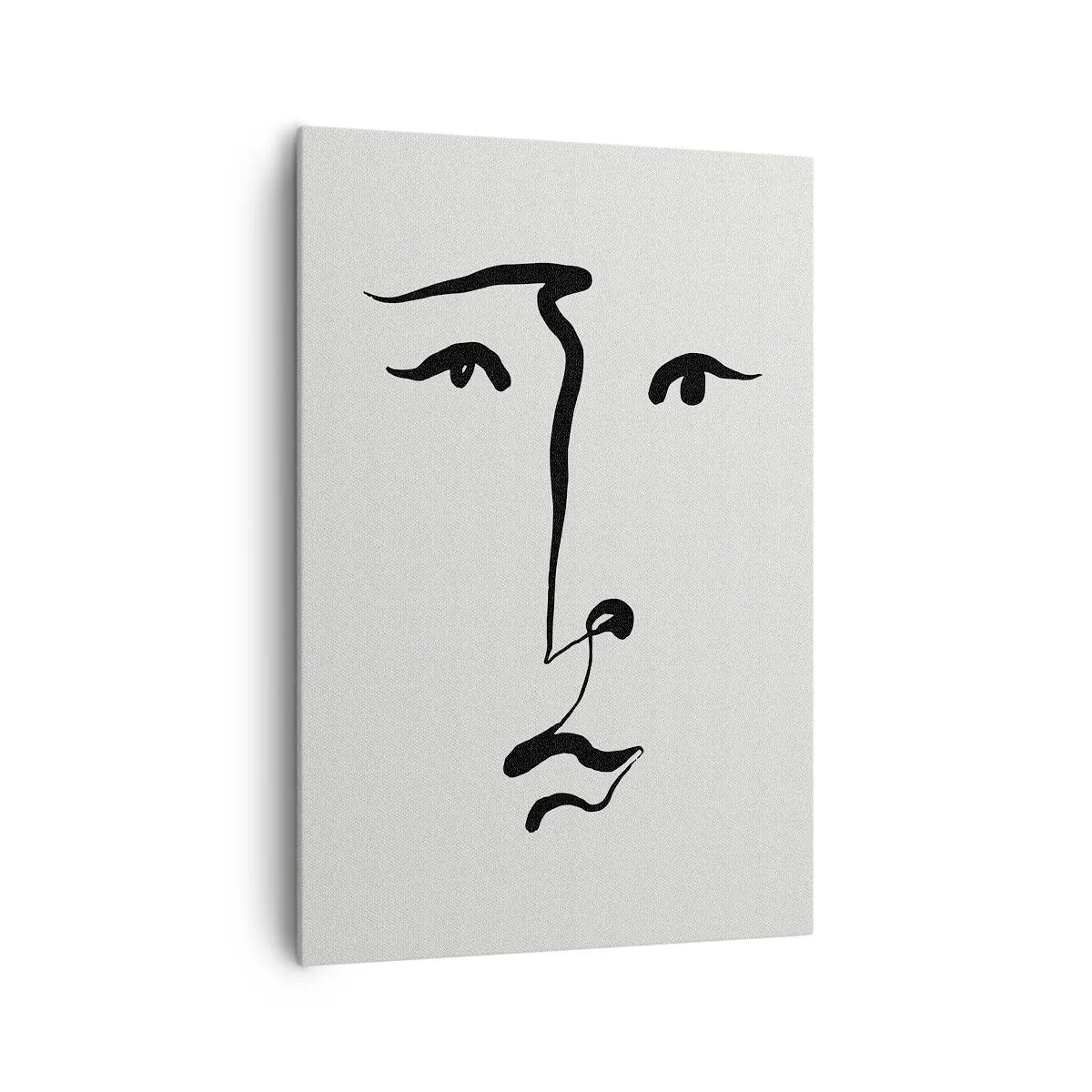 Impression sur toile - Image sur toile - Portrait avec une seule ligne - 70x100 cm
