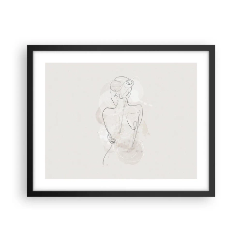 Affiche dans un cadre noir - Poster - Comme un instrument sensible - 50x40 cm