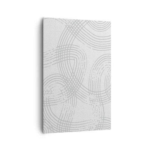 Impression sur toile - Image sur toile - Un motif subtil avec des lignes entrelacées dans des tons clairs - 80x120cm - Il n'y a pas de chemin droit - Décoration murale moderne pour le salon et la chambre ARTTOR