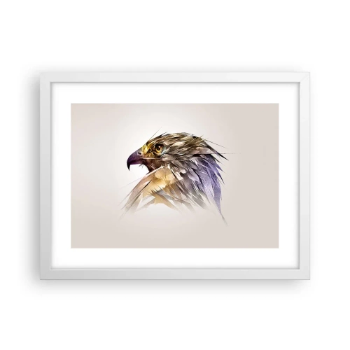 Affiche dans un cadre blanc - Poster - Portrait d'un guerrier - 40x30 cm