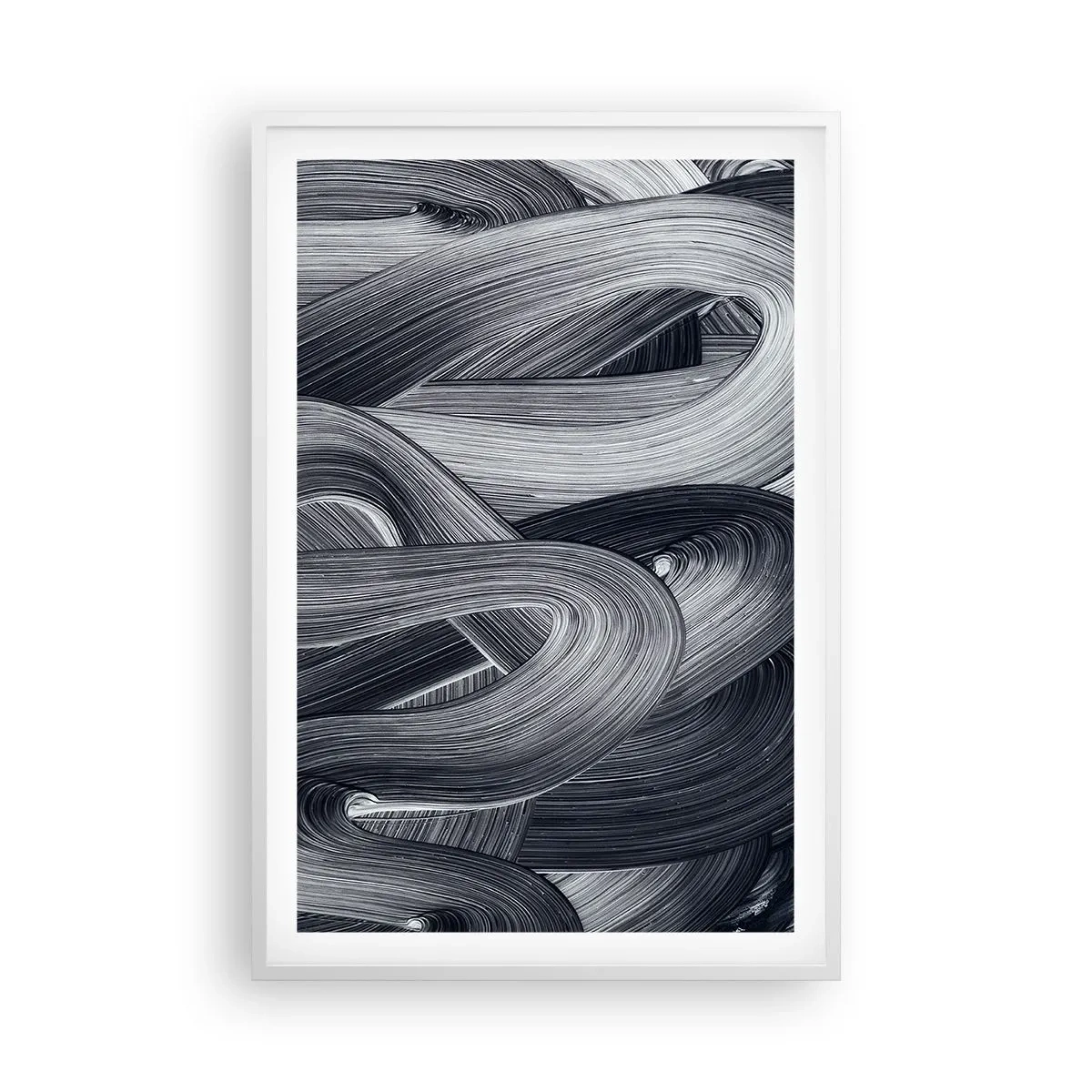 Affiche dans un cadre blanc - Poster - La fluidité de la réalité - 61x91 cm