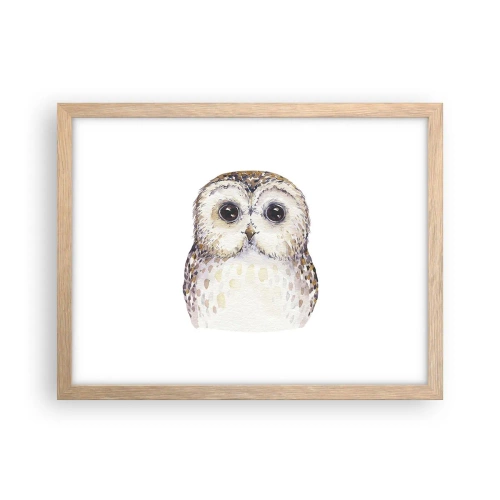 Affiche dans un chêne clair - Poster - Regarde-moi dans les yeux - 40x30 cm