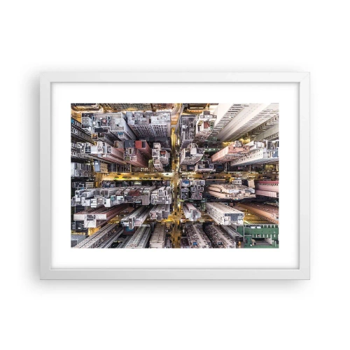 Affiche dans un cadre blanc - Poster - Salutations de Hong-Kong - 40x30 cm
