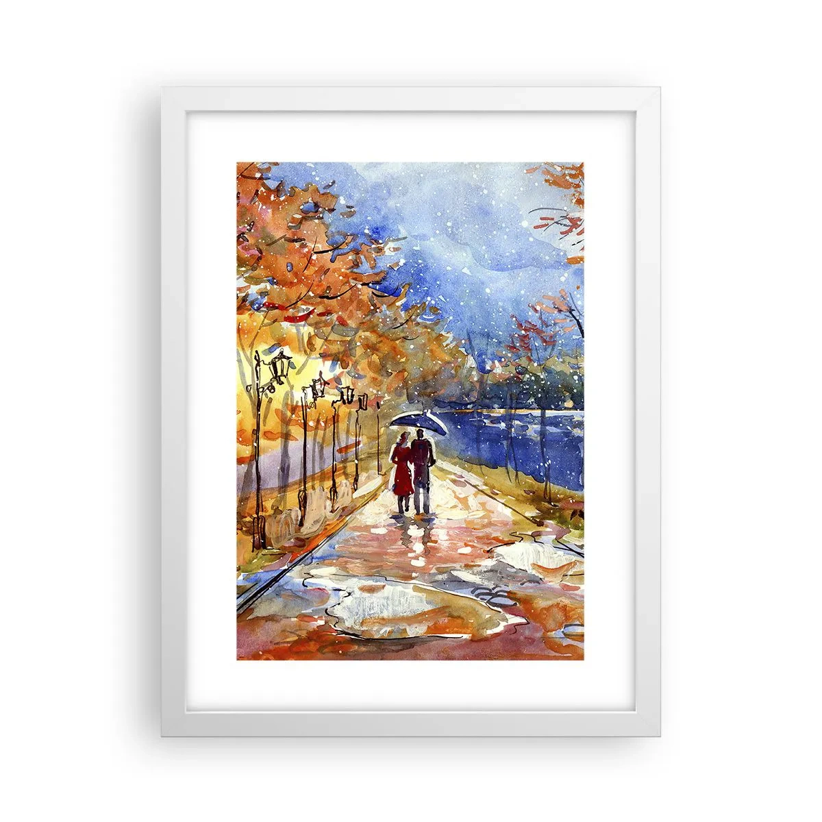 Affiche dans un cadre blanc - Poster - Ensemble jusqu'au bout du temps - 30x40 cm