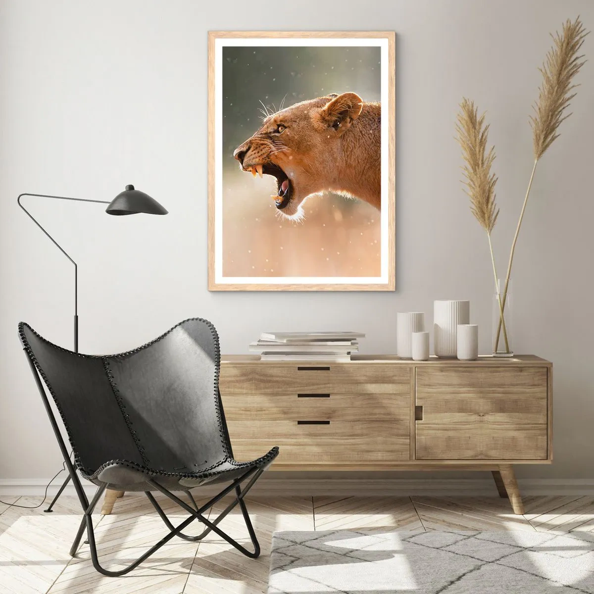 Affiche dans un chêne clair - Poster - Essayez  de ne pas écouter - 70x100 cm