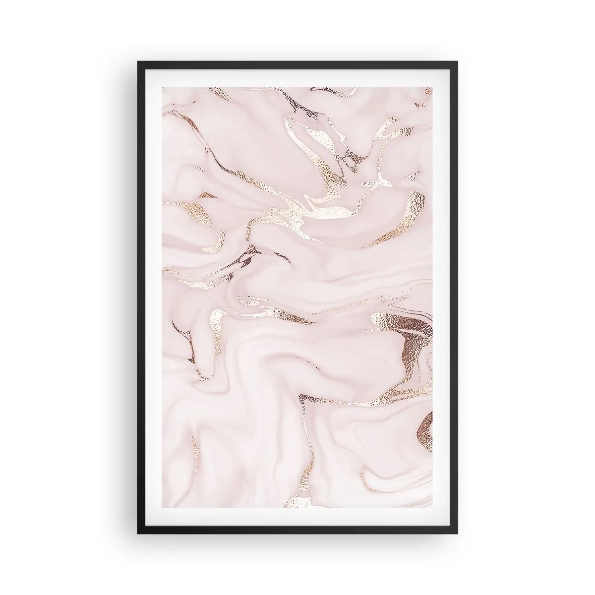 Affiche dans un cadre noir - Poster - Dans un châle rose - 61x91 cm