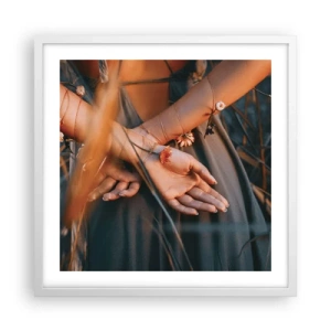 Affiche dans un cadre blanc - Poster - Liée à la nature - 50x50 cm