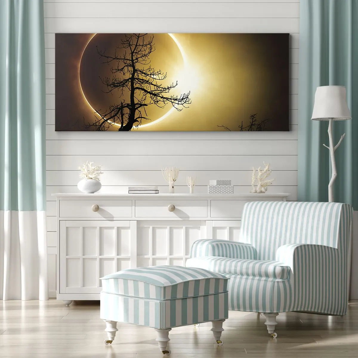 Impression sur toile - Image sur toile - Éclipse totale - 90x30 cm