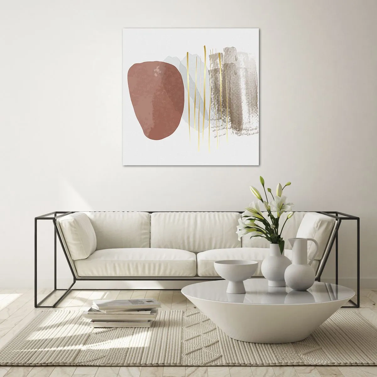 Impression sur verre - Image sur verre - Colonnade abstraite - 60x60 cm