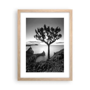 Affiche dans un chêne clair - Poster - Paix jusqu'à l'horizon - 30x40 cm