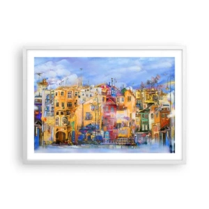 Affiche dans un cadre blanc - Poster - Nous sommes ensemble - 70x50 cm