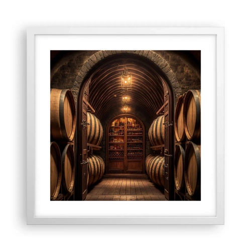 Affiche dans un cadre blanc - Poster - Cave climatisée - 40x40 cm