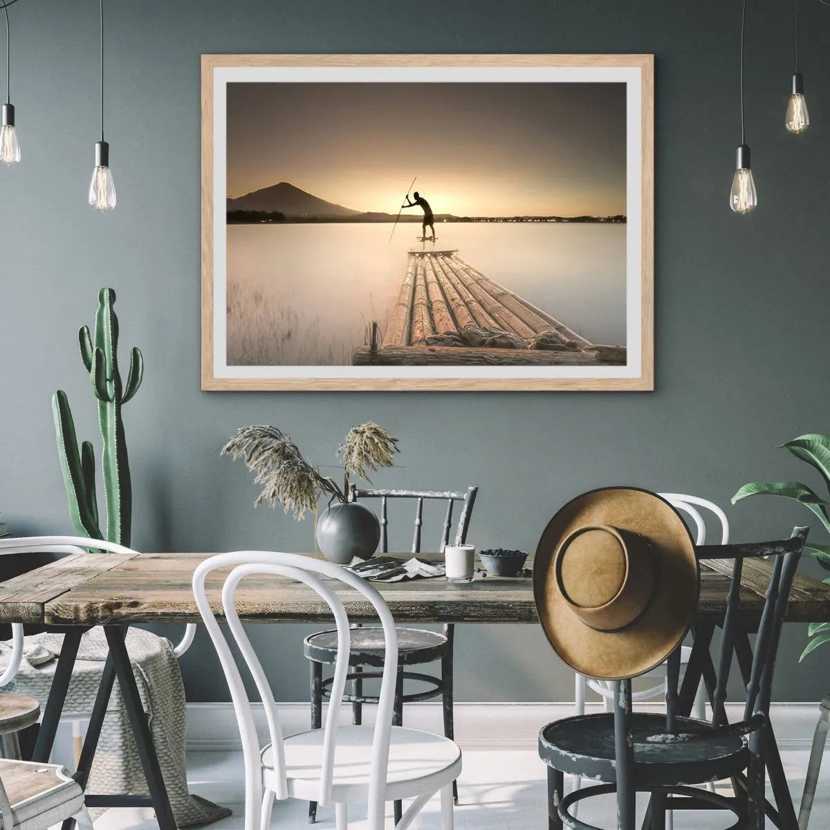 Affiche dans un chêne clair - Poster - Avant la fin du jour - 40x30 cm