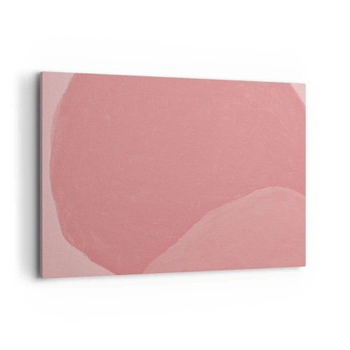 Impression sur toile - Image sur toile - Abstraction délicate dans des tons de rose, formes organiques et minimalisme - 120x80cm - Composition organique en rose - Décoration murale moderne pour le salon et la chambre ARTTOR