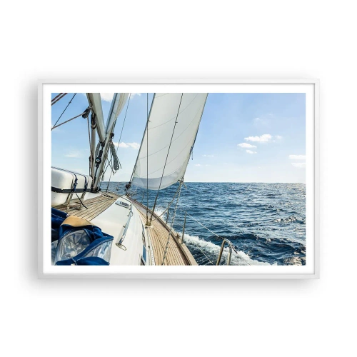 Affiche dans un cadre blanc - Poster - Ohé, l'aventure - 100x70 cm