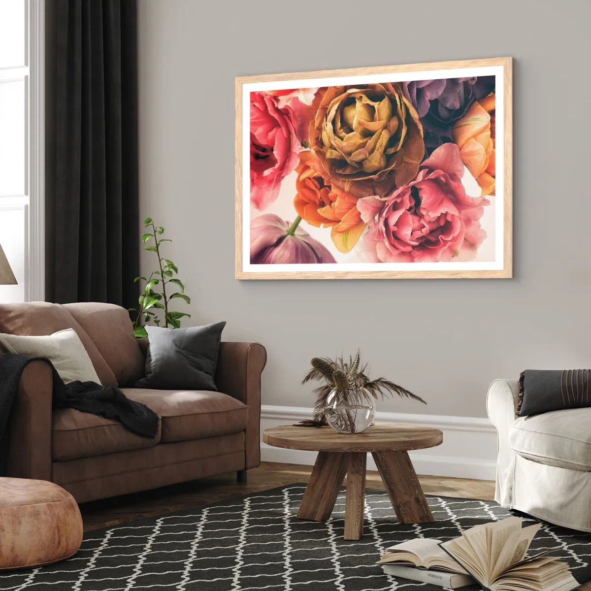 Affiche dans un chêne clair - Poster - La fête de la vie - 91x61 cm