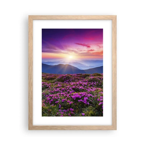 Affiche dans un chêne clair - Poster - Les herbes sentaient les grappes fraîches de la récolte - 30x40 cm