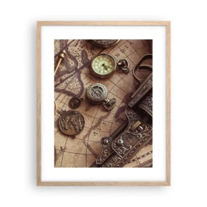 Affiche dans un chêne clair - Poster - L'aventure appelle - 40x50 cm