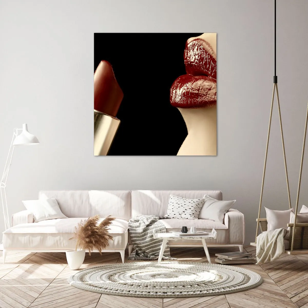 Impression sur toile - Image sur toile - Sensualité et brillance du carmin - 30x30 cm
