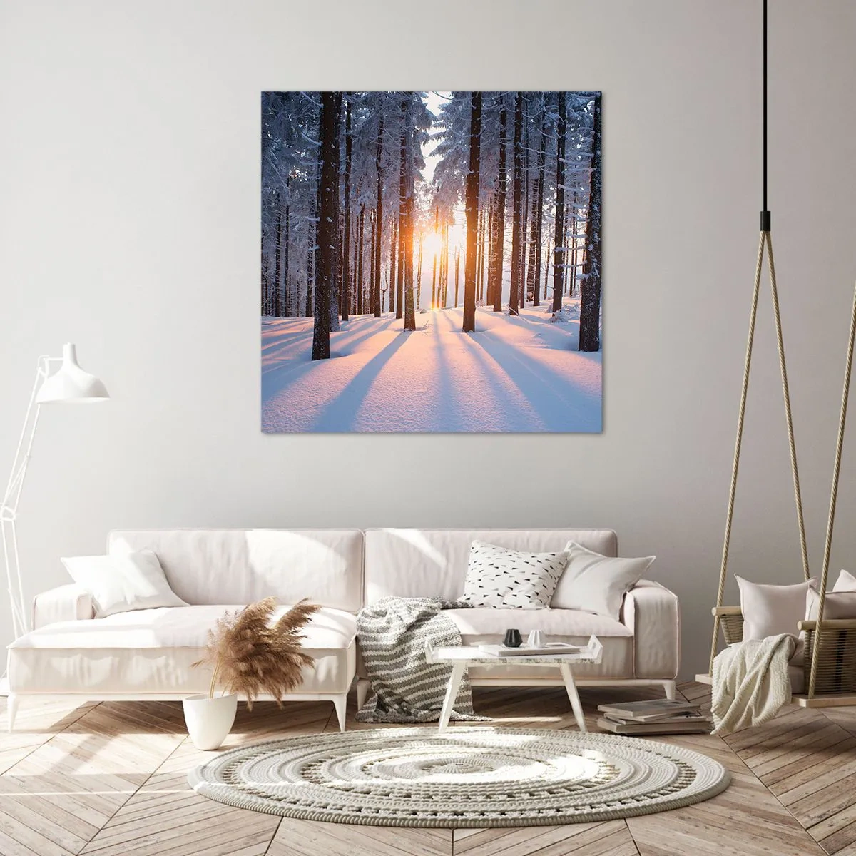 Impression sur toile - Image sur toile - Clairement en noir et blanc - 50x50 cm