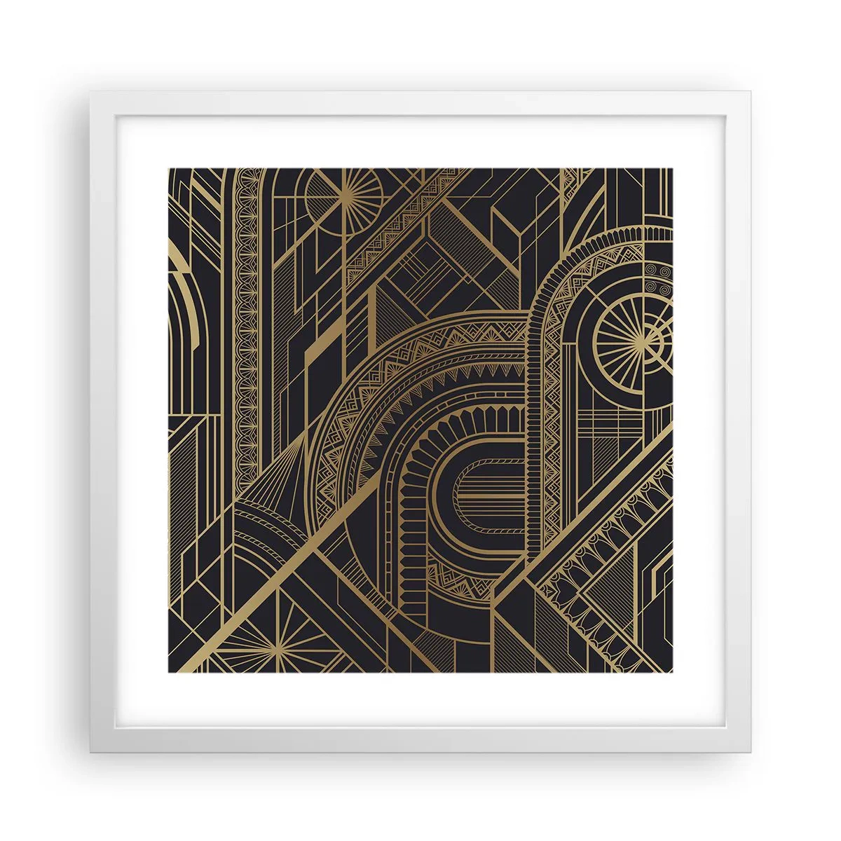 Affiche dans un cadre blanc - Poster - Concept, idée, plan - 40x40 cm