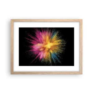 Affiche dans un chêne clair - Poster - Origine des couleurs - 40x30 cm