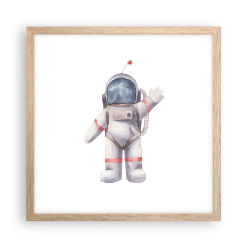 Affiche dans un chêne clair - Poster - C'est tout pour le moment! - 40x40 cm