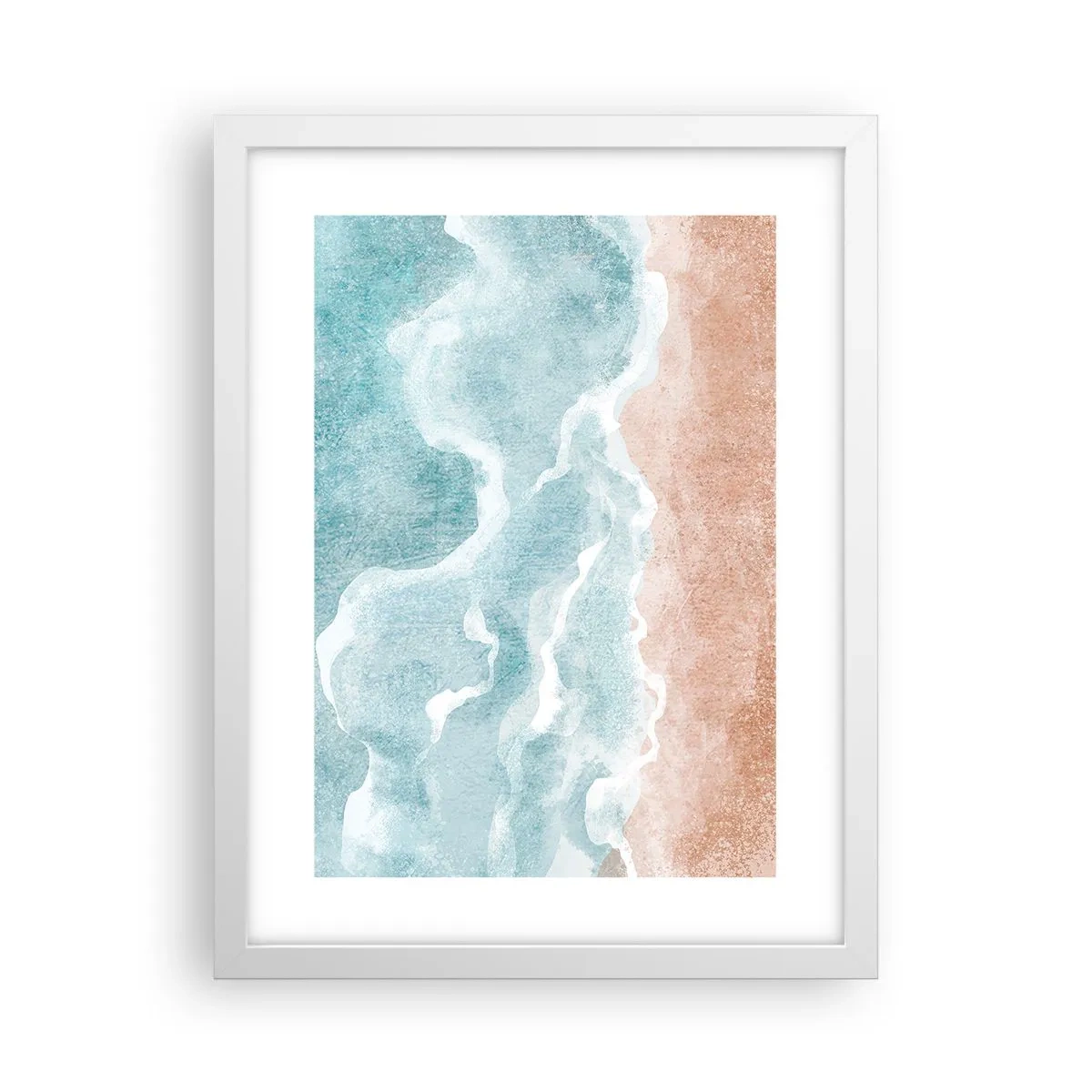 Affiche dans un cadre blanc - Poster - Abstraction du nuage - 30x40 cm