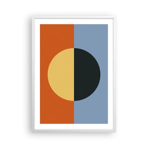 Affiche dans un cadre blanc - Poster - Composition de chaleur et de fraîcheur - 50x70 cm