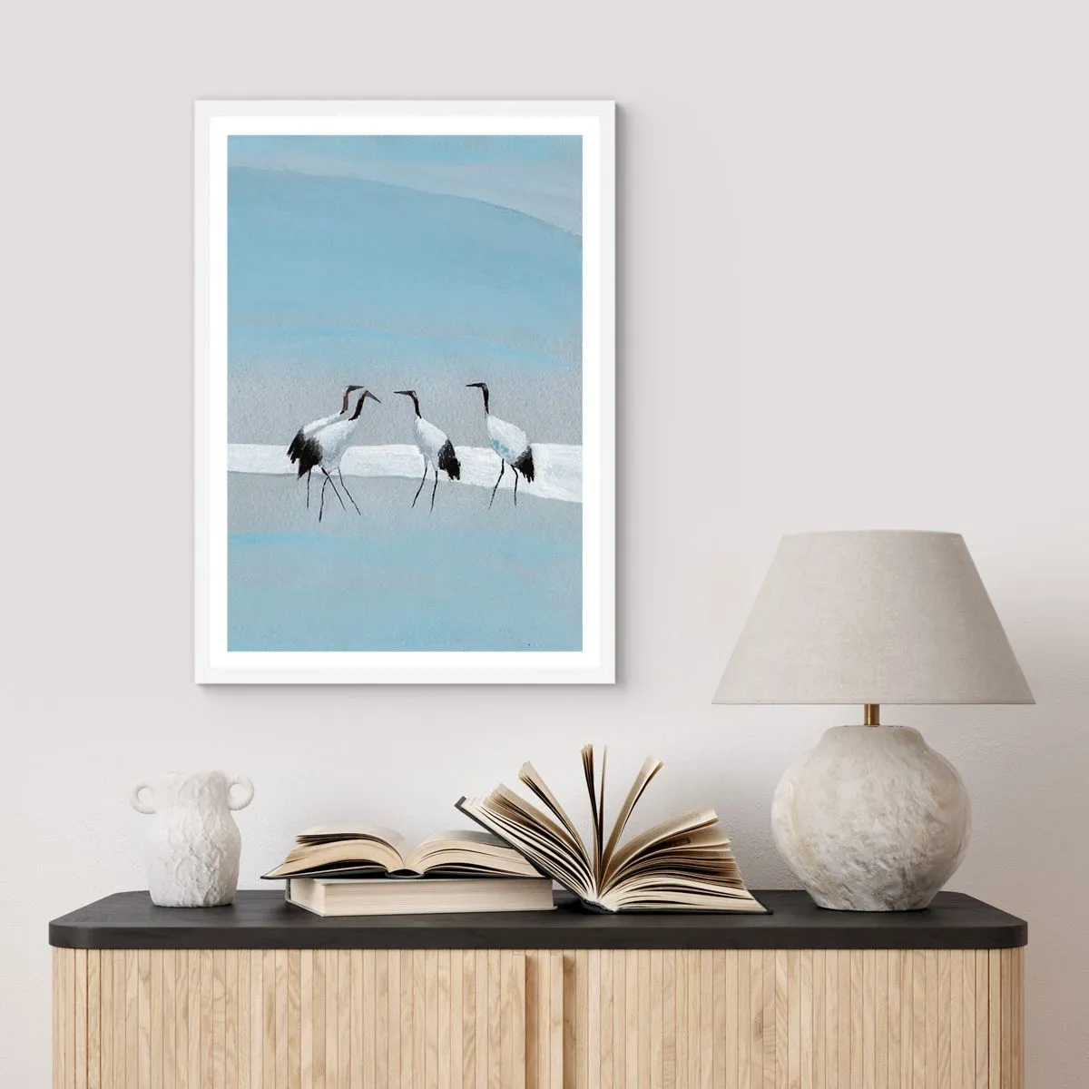 Affiche dans un cadre blanc - Poster - Après une chaude journée - 61x91 cm