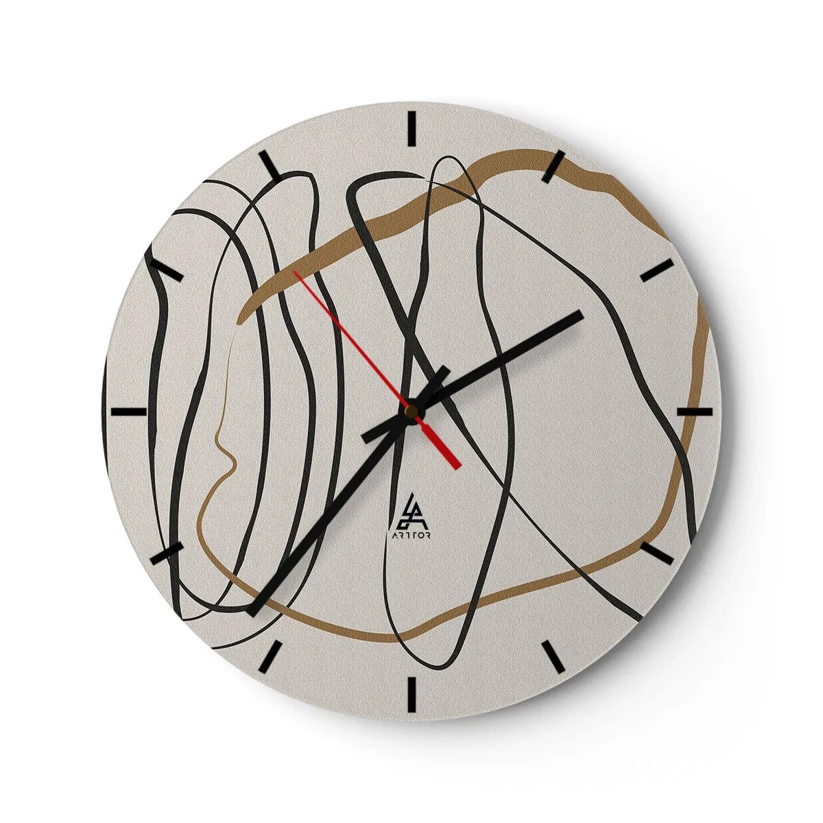 Horloge murale - Pendule murale - Composition – danse en boucle - 40x40 cm