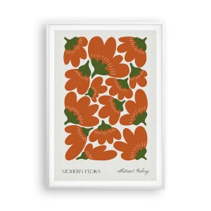 Affiche dans un cadre blanc - Poster - La vie des fleurs - 70x100 cm