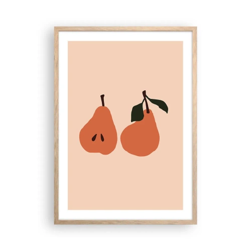 Affiche dans un chêne clair - Poster - La douceur elle-même - 50x70 cm