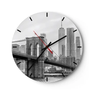 Horloge murale - Pendule murale - Climat New-Yorkais - 40x40 cm