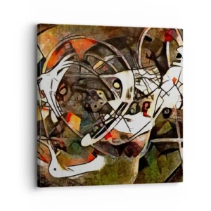 Impression sur toile - Image sur toile - Vous entendez le mouvement ? - 30x30 cm