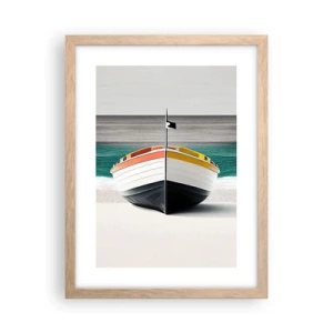 Affiche dans un chêne clair - Poster - A sa place - 30x40 cm