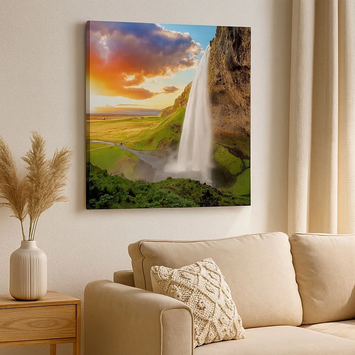 Impression sur toile - Image sur toile - La plénitude de l'été islandais - 30x30 cm