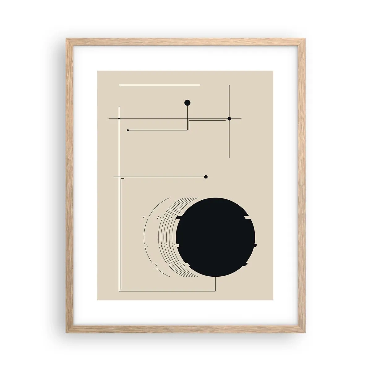 Affiche dans un chêne clair - Poster - Une composition flexible et dynamique - 40x50 cm