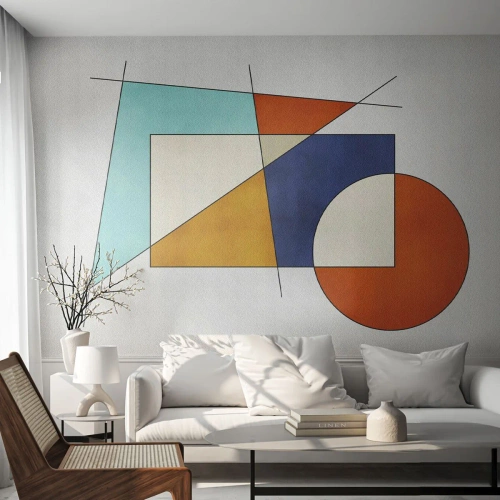 Papier peint sur mesure Premium Canvas - Abstraction : plaisir moderniste - Géométrique, Moderne, Minimalisme