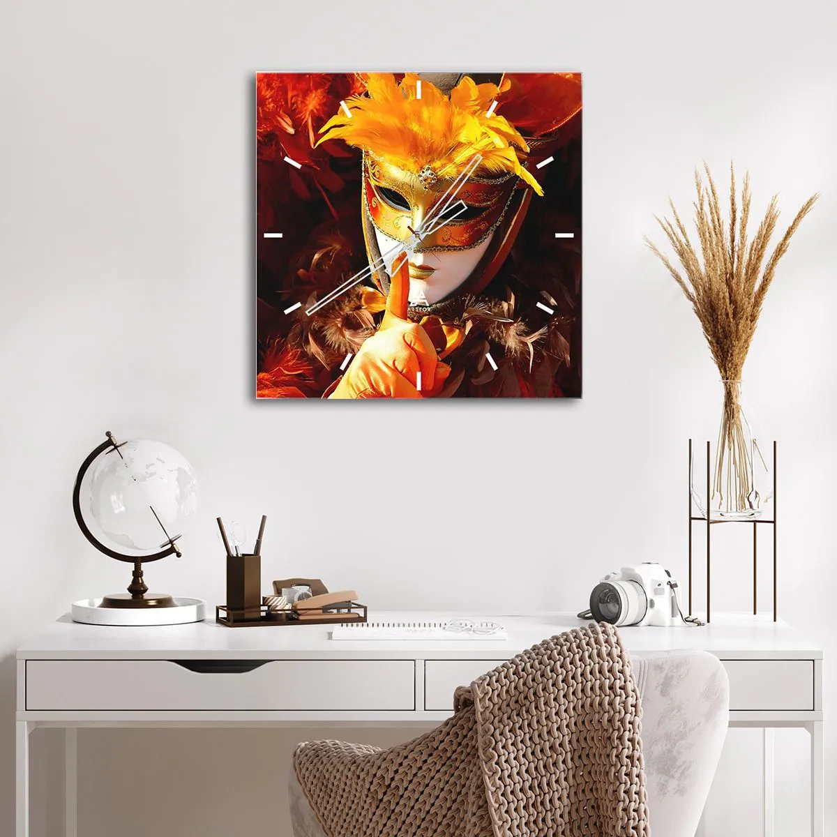 Horloge murale - Pendule murale - Le secret est une partie du jeu - 40x40 cm