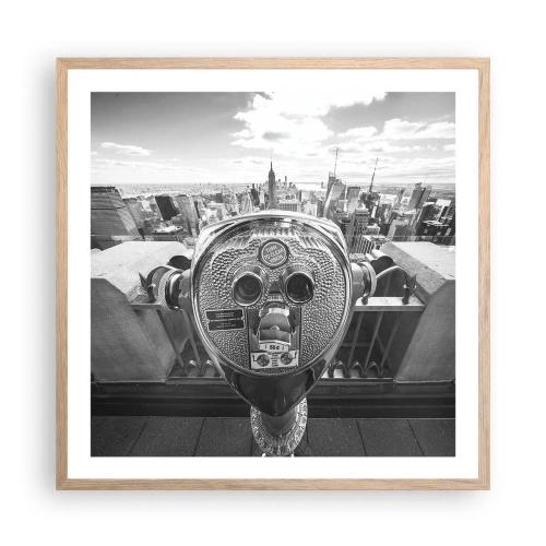 Affiche dans un chêne clair - Poster - Ville sur les villes - 60x60 cm