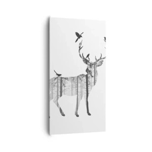 Impression sur toile - Image sur toile - La bonne âme de la forêt - 65x120 cm