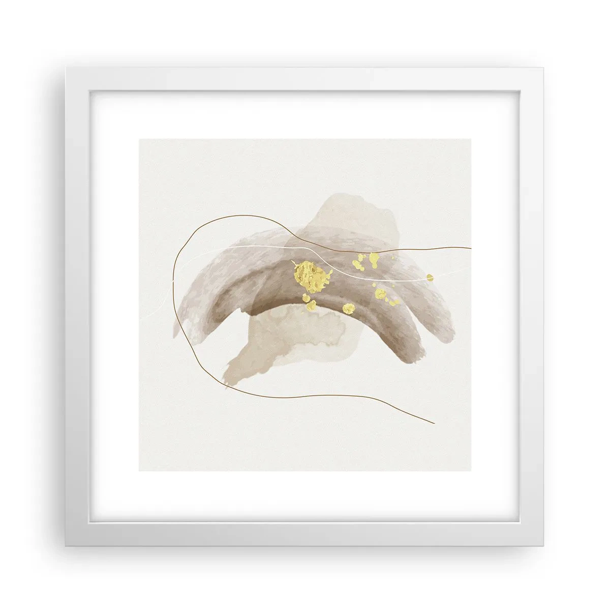 Affiche dans un cadre blanc - Poster - rencontré dans l'espace - 30x30 cm