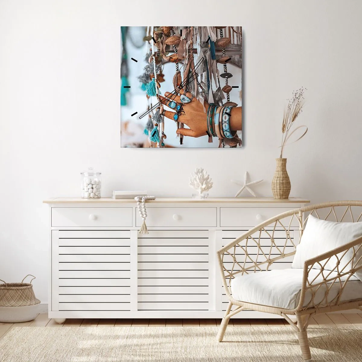 Horloge murale - Pendule murale - Trésor local - 40x40 cm