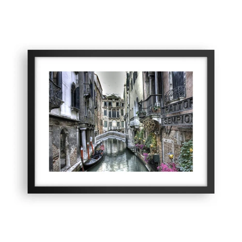 Affiche dans un cadre noir - Poster - Pendant des siècles dans une réflexion silencieuse - 40x30 cm